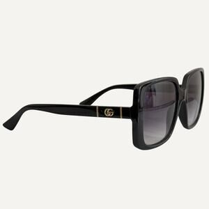 Gucci GG0632S 001 Oversized Rectangular Black Marmont Tinted Sunglasses Women
